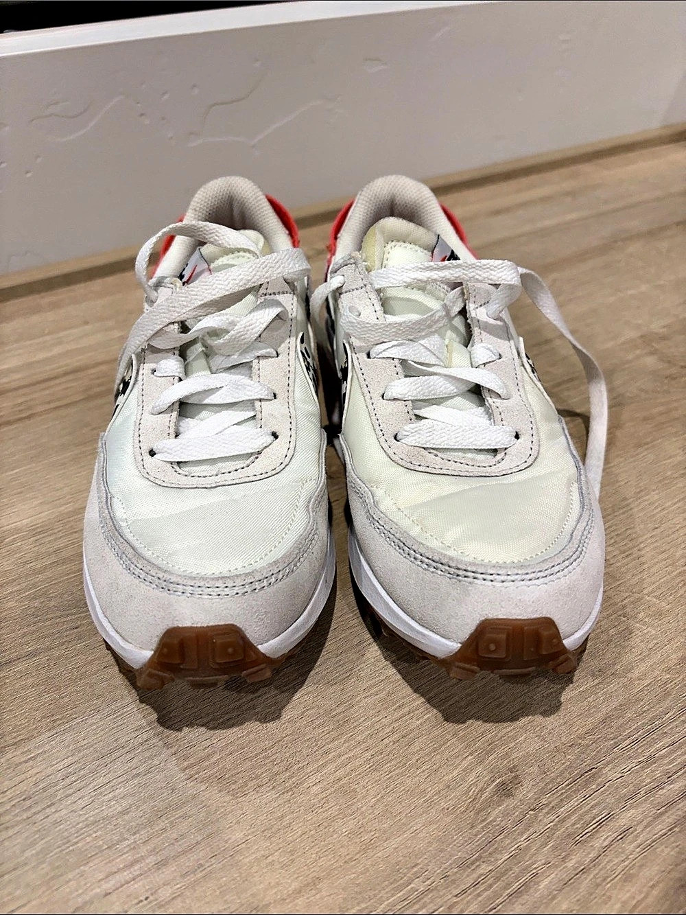 Nike Waffle Debut White Leopard Women's White & Red Sneakers